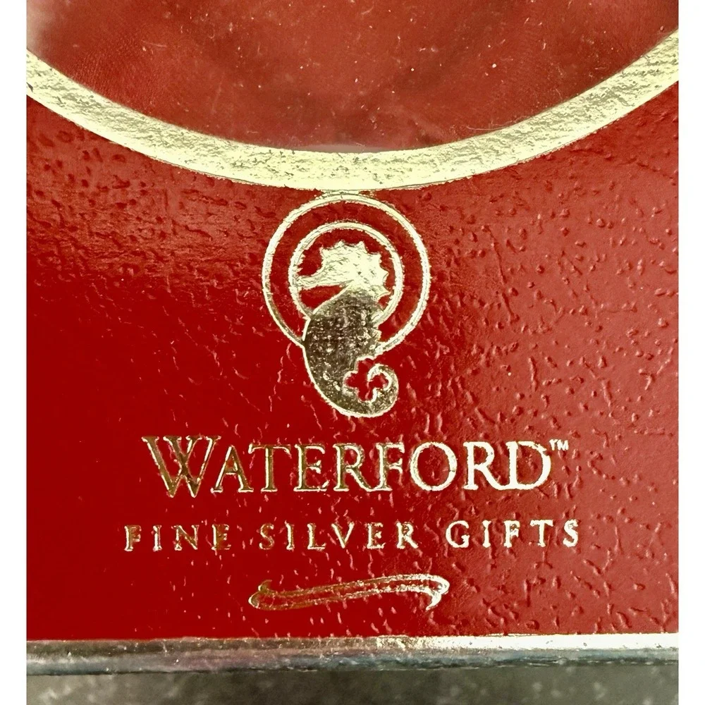 Waterford Fine Silver Gifts Ballet Ribbon Heart Christmas Ornament Silverplate